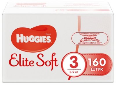    Huggies  Elite Soft 3 (5-9 ) 160 .