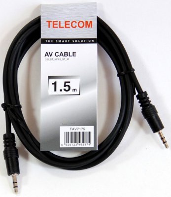    Telecom TAV7175-1.5M 3.5 Jack (M) - 3.5 Jack (M), , 1.5 