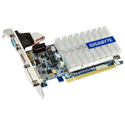    GigaByte GeForce 210 520Mhz PCI-E 2.0 1024Mb 1200Mhz 64 bit DVI HDMI HDCP GV-N210SL-1GI
