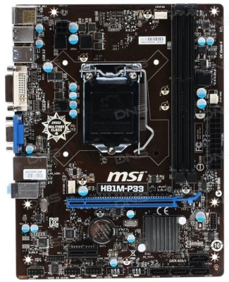     MSI H81M-P33 Socket-1150 Intel H81 DDR3 mATX AC`97 8ch(7.1) GbLAN SATA3 VGA+DVI