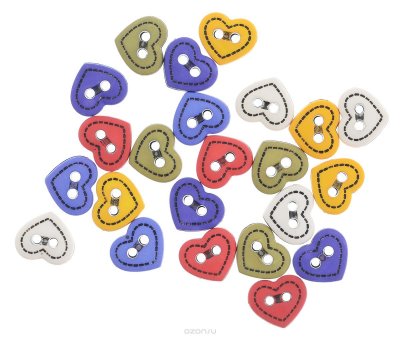     Buttons Galore & More "Quilt Hearts", 24 