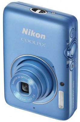    Nikon CoolPix S02 (Blue) (13.2Mpx, 30-90mm, 3x, F3.3-5.9, JPG, 7.3Gb, 2.6",USB2.0, AV, HDMI,