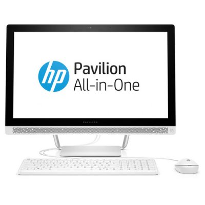    HP Pavilion 24-b210ur 24"" FullHD Intel G4560T/ 4Gb/ 1Tb/ DVD/ Kb+m/ Win10 White ( 1AW62EA