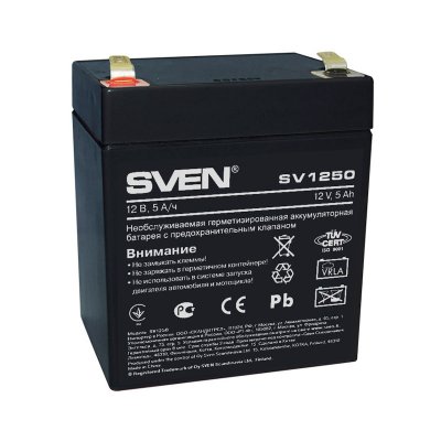    Sven SV1250 -. (lead-acid), 12 , 5 /, 1 .