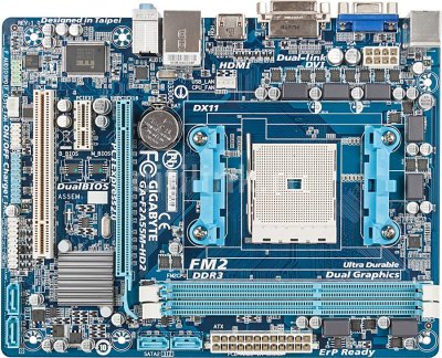     GigaByte GA-F2A55M-HD2 rev3.0 (RTL) SocketFM2+ (AMD A55) PCI-E+Dsub+DVI+HDMI+GbLAN