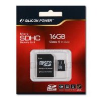     Silicon Power (SP016GBSTH004V10) Micro SecureDigital High Capacity (MicroSDHC) Memory C