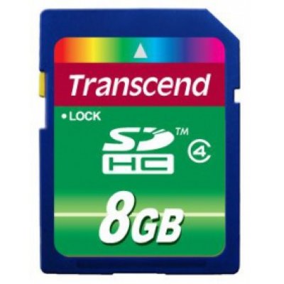     Transcend MicroSD(TransFlash) 8Gb HC Class4 + USB microSD Reader / TS8GUSDHC4-P3