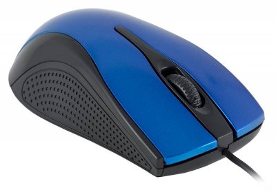    OKLICK Optical Mouse (215M) (Black&Blue) (RTL) USB 3btn+Roll (945651)