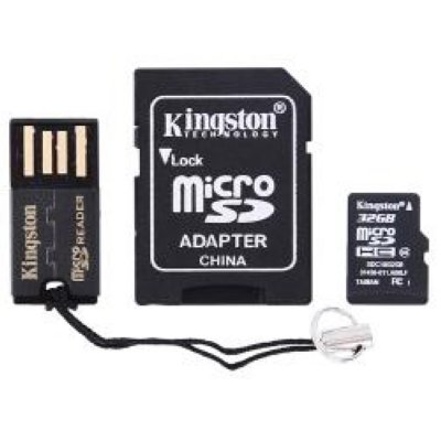   32 Gb Kingston SDHC MicroSD (MBLY10G2/32GB) Mobility Multi-Kit 2  + USB2.0 Retail