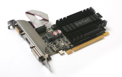    2048Mb Zotac GeForce GT710 ZONE Edition PCI-E 64bit GDDR3 DVI HDMI VGA HDCP ZT-71302-20L