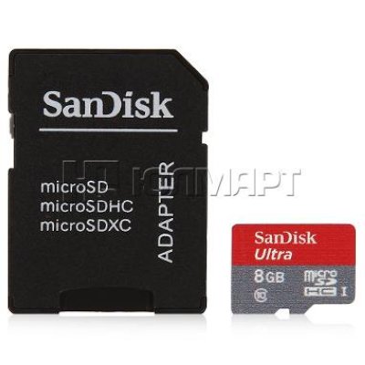     TransFlash 8Gb MicroSDHC class 10 UHS-I 48MB/s SanDisk Ultra Android