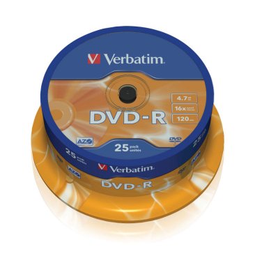   - Verbatim DVD-R 4.7  16x 25 . Pack Spindle (43522)