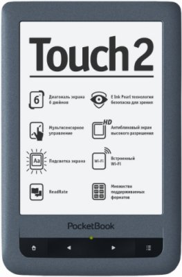     PocketBook 623 Touch 2 4GB 6" 1024x768 212 dpi  , Wi-Fi, Micro SD  32