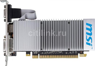    MSI PCI-E nVidia N210-TC1GD3H/LP GeForce 210 1024Mb 64bit DDR3 589/5000 DVI/HDMI/CRT/HDCP