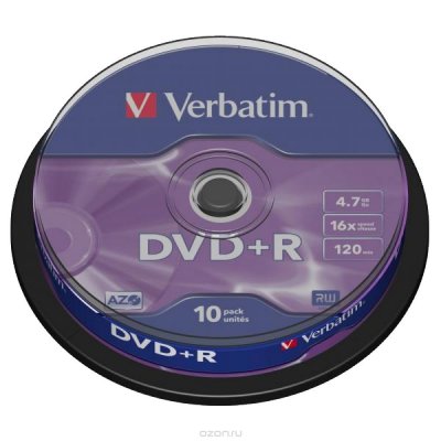     DVD-R Verbatim 4,7Gb 16x CakeBox (43523) 10 