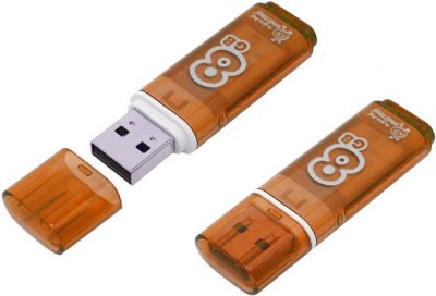   - USB Flash Drive 8Gb - SmartBuy Glossy Orange SB8GBGS-Or
