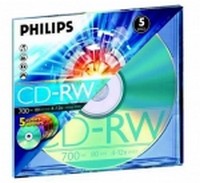    CD-RW Philips 700 , 80 ., 12x, 1 ., Slim Case, (CW7D2NF01/97),  -