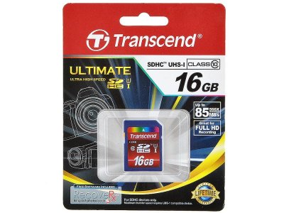     Transcend Ultimate V30 microSDHC 16Gb UHS-I U3M + ADP (95/60 MB/s), TS16GUSDU3M