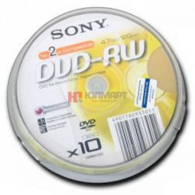    DVD-RW Sony 4.7Gb, Cake Box, 10 