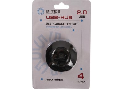    USB 5bites 4xUSB 2.0 HB24-206BK Black