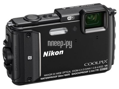    Nikon Coolpix AW130 Black (16Mp, 5x zoom, SD, USB, 3", GPS+, ) (