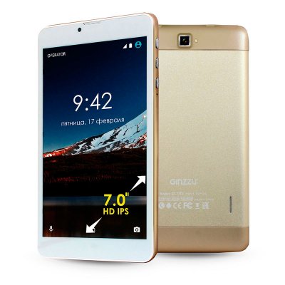    Ginzzu GT-7110 Gold (Spreadtrum SC9832 1.3 GHz/1024Mb/8Gb/GPS/LTE/3G/Wi-Fi/Bluetooth/Cam/7.0