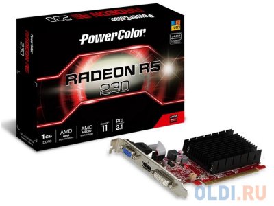    1024Mb PowerColor Radeon R5 230 PCI-E DVI HDMI HDCP AXR5 230 1GBK3-LHE OEM