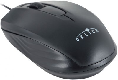    OKLICK Optical Mouse (195M) (Black) (RTL) USB 3btn+Roll (945621)