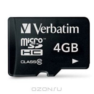     microSD 4GB Verbatim microSDHC Class 10
