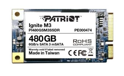    480Gb - Patriot Memory Ignite M3 mSATA PI480GSM3SSDR