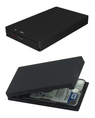      HDD Orient 2560U3 Black (1x2.5, USB 3.0,  Soft-touch)