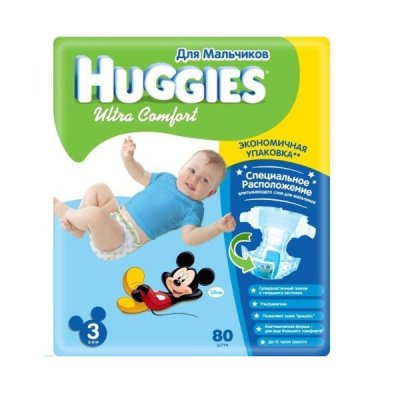    Huggies Ultra Comfort Mega Pack   3 5-9  80 