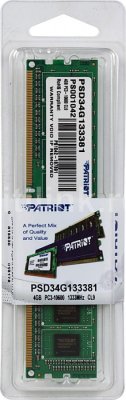   Patriot PSD34G133381   DDR3 4GB SIGNATURE PC3-10600 1333MHz CL9
