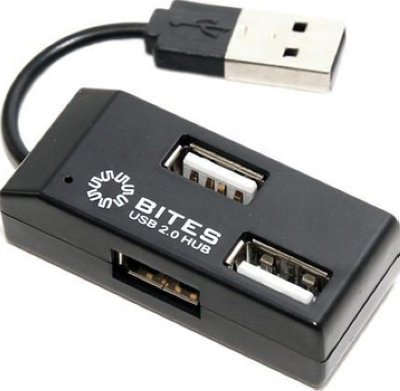      4-port USB2.0 Hub 5bites HB24-201BK 