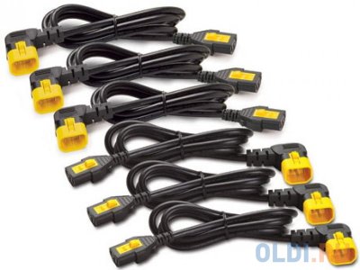   APC AP8706S-WW   Power Cord Kit (6 ps), Locking, IEC 320 C13 to IEC 320 C14, 10A, 208