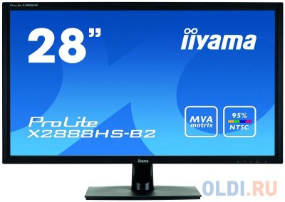    28" iiYama X2888HS-B2  MVA 1920x1080 300 cd/m^2 5 ms DVI HDMI DisplayPort VGA 