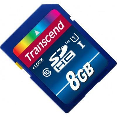   - SDHC 8  Transcend , UHS-I Class10 SD3.0 Premium 300X ( TS8GSDU1 )