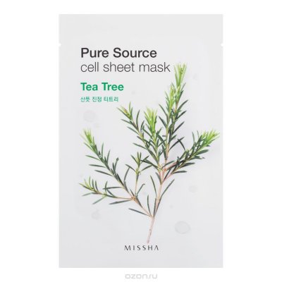   Missha        Pure Source Cell Sheet Mask (Tea Tree)