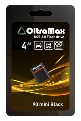    USB Flash Drive 4Gb - OltraMax 90 Mini Black OM004GB-mini-90-B