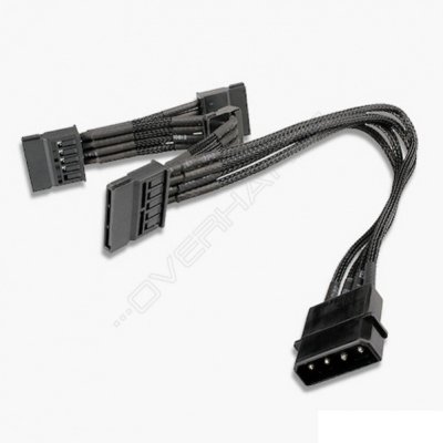     NZXT 4-Pin to 4 SATA Connector -Black