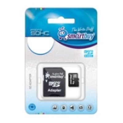     SmartBuy microSDHC Class 10 4GB + SD adapter