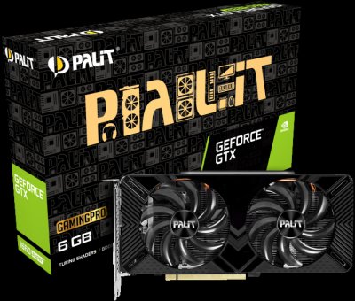    Palit GeForce GTX 1660 SUPER GP 1530Mhz PCI-E 3.0 6144Mb 14000Mhz 192 bit DVI HDMI DP NE6