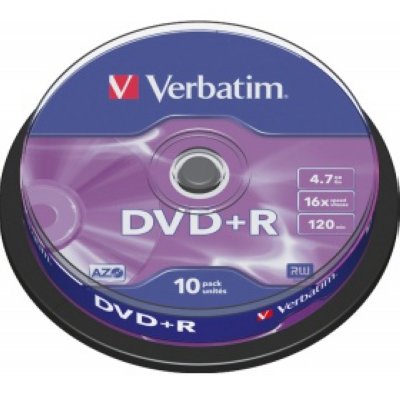   Verbatim 43498 DVD+R 4,7 GB 16x CB/10