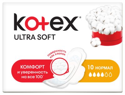   Kotex  Ultra Normal Soft 10 .