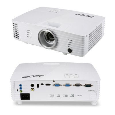    Acer X1385WH DLP 1280x800 3200Lm 20000:1 VGA HDMI S-Video RS-232 MR.JL511.001