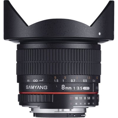    Samyang MF 8mm T3.8 AS IF UMC Fish-eye CS II VDSLR  Canon EF