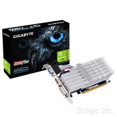    Gigabyte PCI-E nVidia GV-N730SL-2GL GeForce GT 730 2048Mb 64bit DDR3 902, 1800 DVIx1, HDM