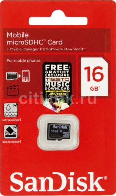     microSDHC 16Gb Class4 Sandisk SDSDQM-016G-B35 without adapter