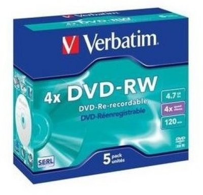     DVD-RW 4.7Gb Verbatim 6x Jewel Case (43525) 5 