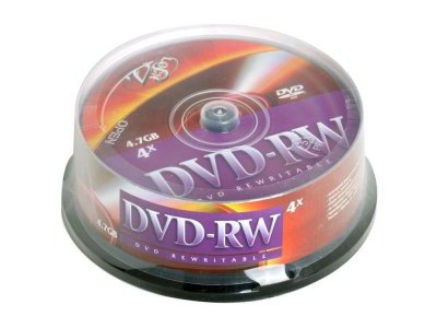    DVD-RW VS 4x 4.7Gb CakeBox 25 